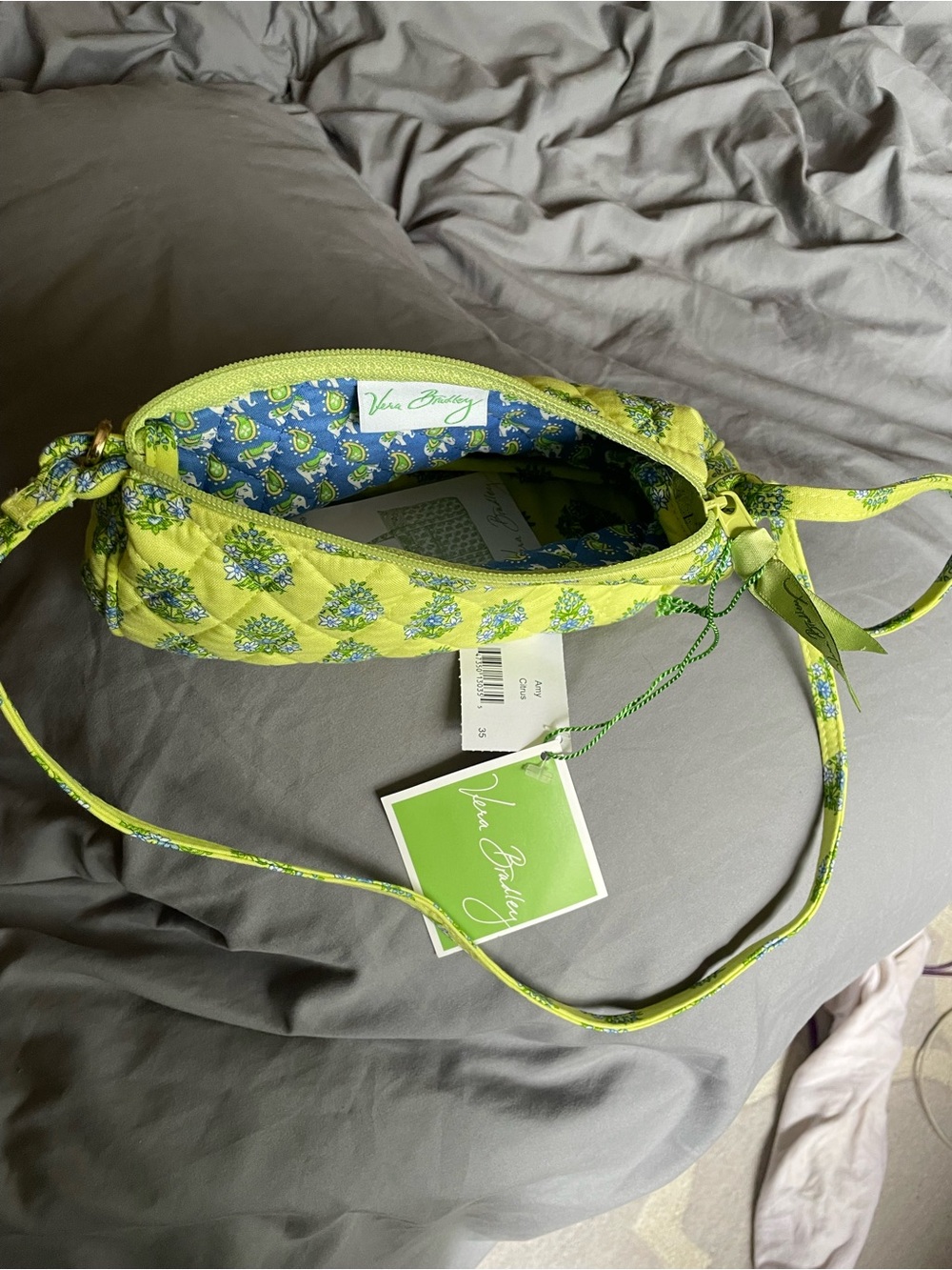 Vera Bradley Bright Amy Citrus Quilted Floral Crossbody